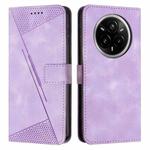 For Realme 14 Pro+ Dream Triangle Leather Phone Case with Lanyard(Purple)