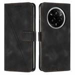 For Realme 14 Pro Dream Triangle Leather Phone Case with Lanyard(Black)
