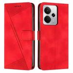 For Realme 14 / P3 5G / 14T 5G Dream Triangle Leather Phone Case with Lanyard(Red)