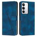 For Realme C71 4G Dream Triangle Leather Phone Case with Lanyard(Blue)