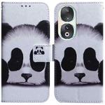 For Honor 90 Coloured Drawing Flip Leather Phone Case(Panda)