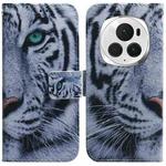 For Honor Magic6 Pro Coloured Drawing Flip Leather Phone Case(Tiger)