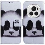 For Honor Magic6 Pro Coloured Drawing Flip Leather Phone Case(Panda)