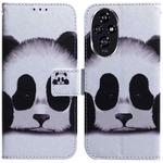 For Honor 200 Coloured Drawing Flip Leather Phone Case(Panda)