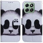 For Honor X6b Coloured Drawing Flip Leather Phone Case(Panda)