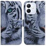 For Honor X60i Coloured Drawing Flip Leather Phone Case(Tiger)