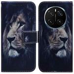 For Honor Magic7 Pro Coloured Drawing Flip Leather Phone Case(Lion)