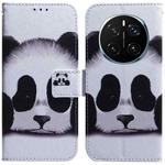 For Honor Magic7 Pro Coloured Drawing Flip Leather Phone Case(Panda)