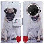 For Honor X9c Coloured Drawing Flip Leather Phone Case(Pug)