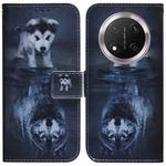 For Honor X9c Coloured Drawing Flip Leather Phone Case(Wolf and Dog)