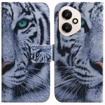 For Honor 400 Global 156.5mm Coloured Drawing Flip Leather Phone Case(Tiger)