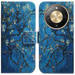 For Honor X70 5G Coloured Drawing Flip Leather Phone Case(Apricot)