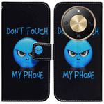 For Honor X70 5G Coloured Drawing Flip Leather Phone Case(Anger)