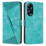 For OPPO A1 5G Dream Triangle Leather Phone Case with Lanyard(Green)