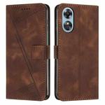 For OPPO A1 Pro / Reno8 T 5G Dream Triangle Leather Phone Case with Lanyard(Brown)