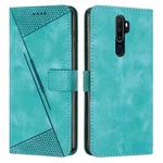 For OPPO A9 2020 Dream Triangle Leather Phone Case with Lanyard(Green)
