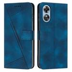 For OPPO A17 / A17k Dream Triangle Leather Phone Case with Lanyard(Blue)