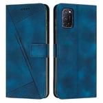 For OPPO A52 / A72 / A92 Dream Triangle Leather Phone Case with Lanyard(Blue)