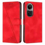 For OPPO Reno10 5G / Reno10 Pro 5G Global Dream Triangle Leather Phone Case with Lanyard(Red)
