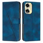 For OPPO A59 5G Dream Triangle Leather Phone Case with Lanyard(Blue)