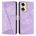 For OPPO Reno11 F Dream Triangle Leather Phone Case with Lanyard(Purple)