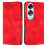 For OPPO A60 4G Dream Triangle Leather Phone Case with Lanyard(Red)