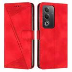 For OPPO A3 Pro Global Dream Triangle Leather Phone Case with Lanyard(Red)