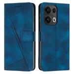 For OPPO Reno13 Pro Global Dream Triangle Leather Phone Case with Lanyard(Blue)