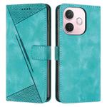 For OPPO A5 Pro 5G Global Dream Triangle Leather Phone Case with Lanyard(Green)