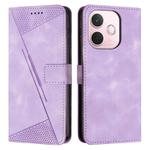 For OPPO A5 Pro 5G Global Dream Triangle Leather Phone Case with Lanyard(Purple)