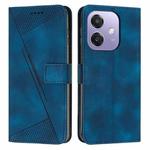 For OPPO A5x 5G Global Dream Triangle Leather Phone Case with Lanyard(Blue)