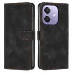 For OPPO A5x 5G Global Dream Triangle Leather Phone Case with Lanyard(Black)