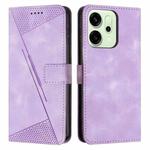 For OPPO Reno14 Global /  Reno14 F 5G Dream Triangle Leather Phone Case with Lanyard(Purple)