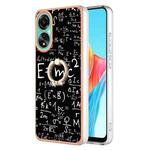 For OPPO A78 4G Electroplating Dual-side IMD Phone Case with Ring Holder(Equation)