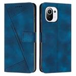 For Xiaomi Mi 11 Lite Dream Triangle Leather Phone Case with Lanyard(Blue)