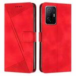 For Xiaomi 11T / 11T Pro Dream Triangle Leather Phone Case with Lanyard(Red)