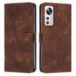 For Xiaomi 12 Lite Dream Triangle Leather Phone Case with Lanyard(Brown)