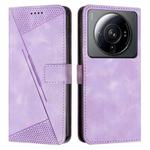 For Xiaomi 12 Ultra Dream Triangle Leather Phone Case with Lanyard(Purple)