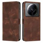 For Xiaomi 12 Ultra Dream Triangle Leather Phone Case with Lanyard(Brown)