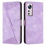 For Xiaomi 12 / 12S / 12X Dream Triangle Leather Phone Case with Lanyard(Purple)