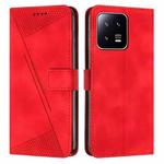 For Xiaomi 13 Dream Triangle Leather Phone Case with Lanyard(Red)