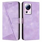 For Xiaomi 13 Lite Dream Triangle Leather Phone Case with Lanyard(Purple)