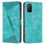 For Xiaomi Poco M3 / Redmi 9T Dream Triangle Leather Phone Case with Lanyard(Green)