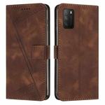 For Xiaomi Poco M3 / Redmi 9T Dream Triangle Leather Phone Case with Lanyard(Brown)