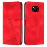 For Xiaomi Poco X3 / X3 NFC Dream Triangle Leather Phone Case with Lanyard(Red)