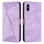 For Xiaomi Redmi 9A Dream Triangle Leather Phone Case with Lanyard(Purple)