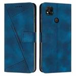 For Xiaomi Redmi 10A / 9C Dream Triangle Leather Phone Case with Lanyard(Blue)