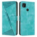 For Xiaomi Redmi 10A / 9C Dream Triangle Leather Phone Case with Lanyard(Green)
