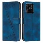 For Xiaomi Redmi 10C Dream Triangle Leather Phone Case with Lanyard(Blue)