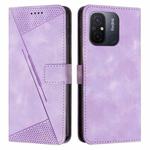 For Xiaomi Redmi 11A / 12C Dream Triangle Leather Phone Case with Lanyard(Purple)